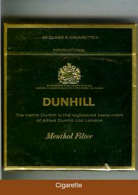 Dunhill International Menthol Filter 100s cigarettes wide flat hard box