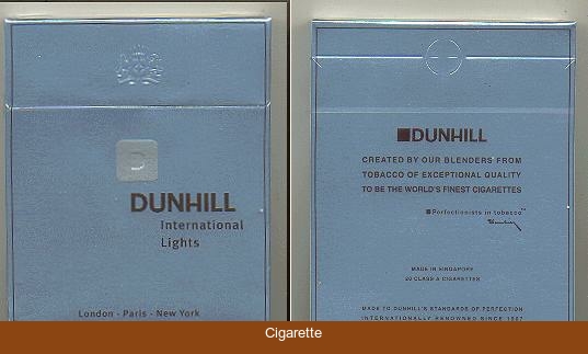 Dunhill International Lights D 100s cigarettes wide flat hard box