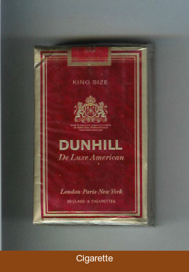 Dunhill De Luxe American cigarettes soft box