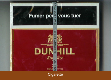 Dunhill King Size 25 cigarettes wide flat hard box