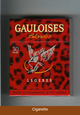 Gauloises Blondes Legeres red 30s cigarettes hard box