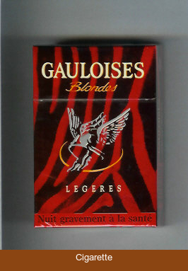 Gauloises Blondes Legeres red cigarettes hard box