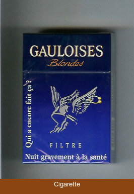 Gauloises Blondes Filtre blue cigarettes hard box