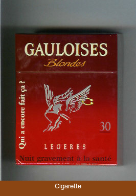 Gauloises Blondes Qui a Encore Fait Ca ' Legeres 30s cigarettes hard box