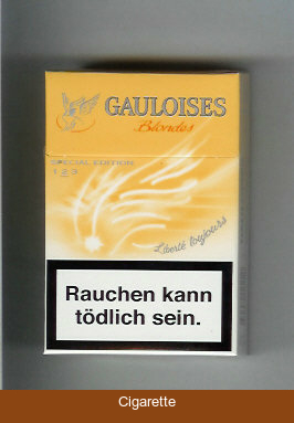 Gauloises Blondes Liberte Toujours yellow Cigarettes hard box