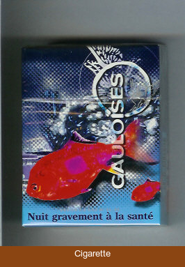 Gauloises with fish 30s cigarettes hard box