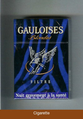 Gauloises Blondes Filtre blue cigarettes hard box