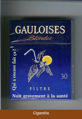 Gauloises Blondes cigarettes Filtre Qui a Encore Fait Ca ' Blue 30s hard box