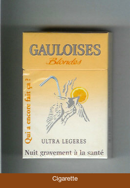 Gauloises Blondes Cigarettes Ultra Legeres Qui a Encore Fait Ca ' hard box