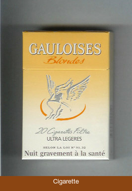 Gauloises Blondes Ultra Legeres Cigarettes hard box
