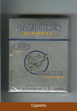 Gauloises Blondes 25s Filtre grey Cigarettes hard box