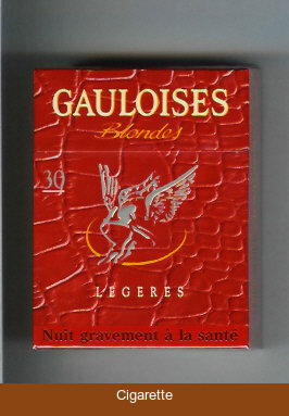 Gauloises Blondes Legeres red 30s cigarettes hard box