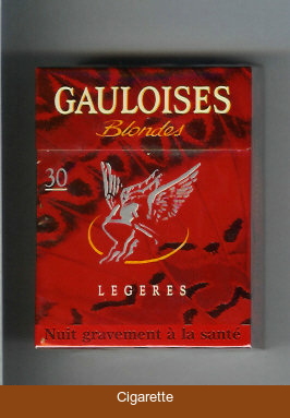 Gauloises Blondes Legeres 30s red cigarettes hard box