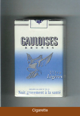 Gauloises Brunes Ultra Legeres cigarettes soft box