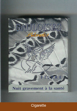 Gauloises Blondes Filtre 25s grey cigarettes hard box