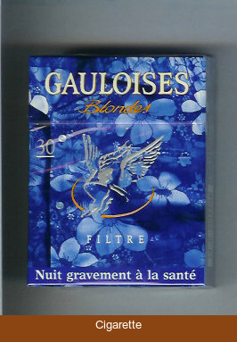 Gauloises Blondes Filtre blue 30s cigarettes hard box