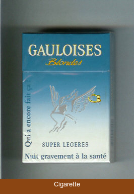 Gauloises Blondes Qui a Encore Fait Ca ' Super Legeres Cigarettes hard box