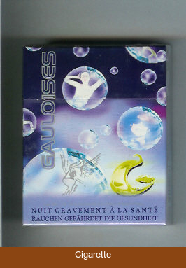 Gauloises with soap-bubble 25s cigarettes hard box