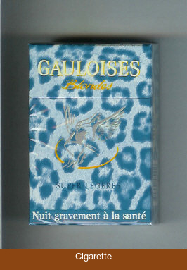 Gauloises Blondes Super Legeres light blue cigarettes hard box