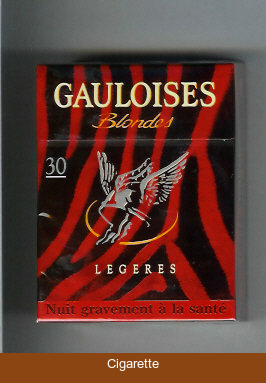 Gauloises Blondes Legeres 30s red cigarettes hard box