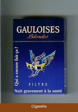 Gauloises Blondes Filtre blue hard box cigarettes
