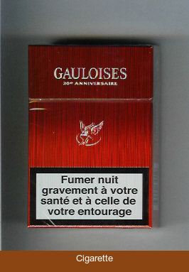 Gauloises red cigarettes hard box