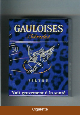 Gauloises Blondes Filtre blue 30s cigarettes hard box