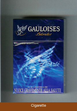 Gauloises Blondes Limited Edition Liberte Filter blue cigarettes hard box