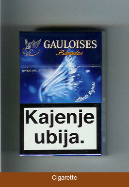 Gauloises Blondes blue Cigarettes hard box