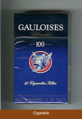 Gauloises Blondes 100s Cigarettes hard box