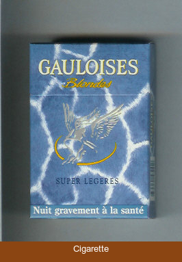 Gauloises Blondes Super Legeres light blue cigarettes hard box
