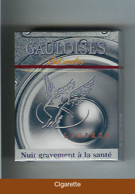 Gauloises Blondes Legeres 25s grey hard box cigarettes