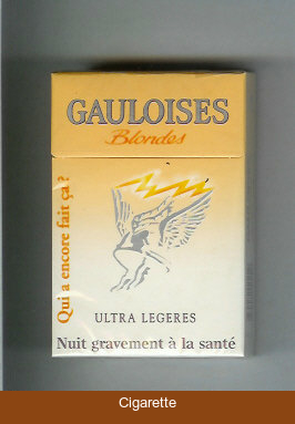 Gauloises Blondes Ultra Legeres Qui a Encore Fait Ca ' Cigarettes hard box