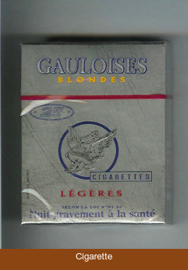 Gauloises Blondes 25s Legeres grey Cigarettes hard box