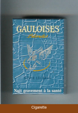 Gauloises Blondes Super Legeres light blue cigarettes hard box