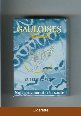 Gauloises Blondes Super Legeres light blue cigarettes hard box