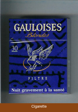 Gauloises Blondes cigarettes Filtre 30s blue hard box