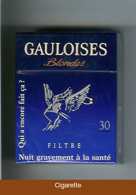 Gauloises Blondes Qui a Encore Fait Ca ' Filtre Blue 30s cigarettes hard box