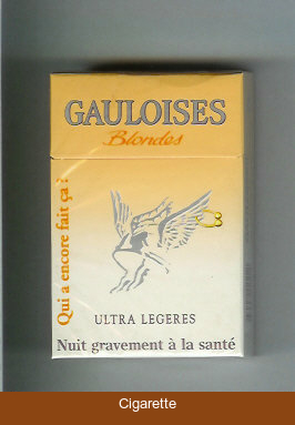 Gauloises Blondes Qui a Encore Fait Ca ' Ultra Legeres Cigarettes hard box