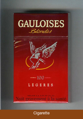 Gauloises Blondes 100s Legeres red Cigarettes hard box