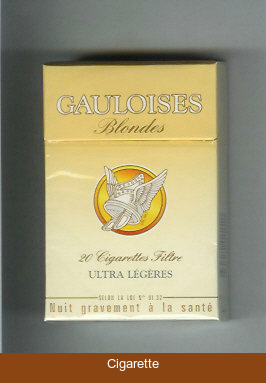 Gauloises Blondes Ultra Legeres Cigarettes hard box