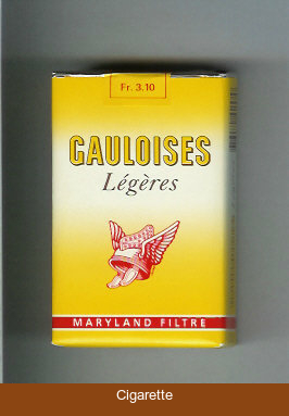 Gauloises Legeres Maryland Filtre yellow cigarettes soft box