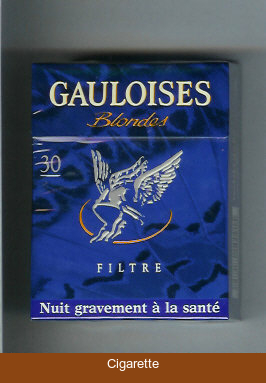 Gauloises Blondes Filtre 30s blue cigarettes hard box