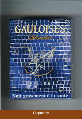 Gauloises Blondes cigarettes Filtre blue 30s hard box