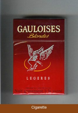 Gauloises Blondes Legeres red Cigarettes hard box