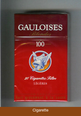 Gauloises Blondes 100s Legeres Cigarettes hard box