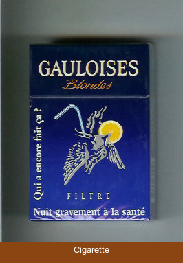Gauloises Blondes cigarettes Filtre blue hard box