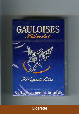 Gauloises Blondes Filtre blue Cigarettes hard box