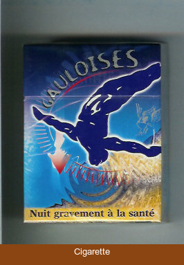 Gauloises with gymnast 30s cigarettes hard box