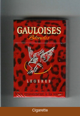 Gauloises Blondes Legeres red cigarettes hard box